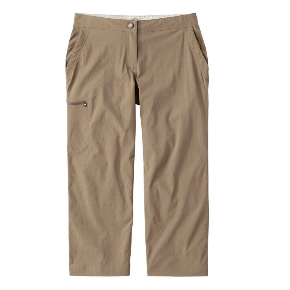 L.L. Bean Water-Repellent Comfort Trail Pants Women’s Size 10 Reg Mid-Rise Crop